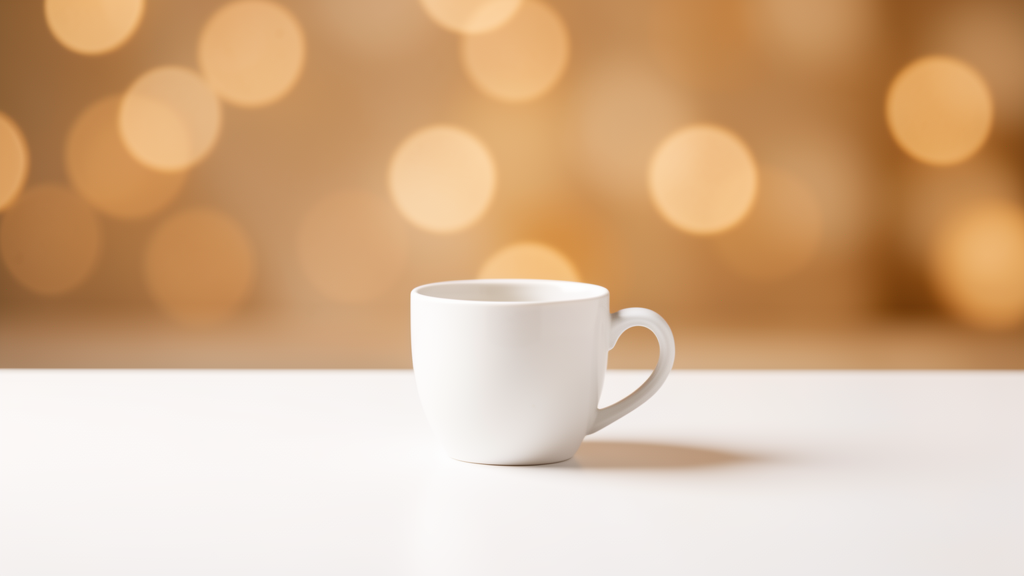 Clean product photography of a coffee cup